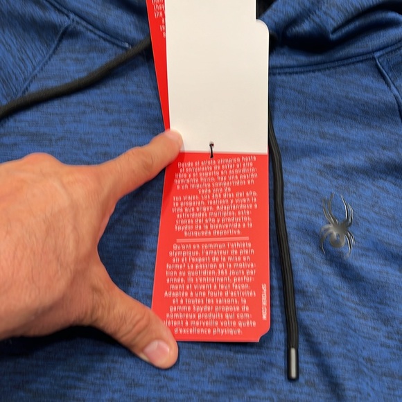 Spyder active pull over Blue sweatshirt, hoodie size small - Picture 9 of 10